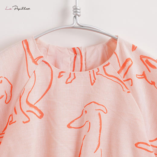 【打折】【马克珍妮 芦芙】夏装女童小动物棉麻小衫 儿童衬衣212193 商品图2