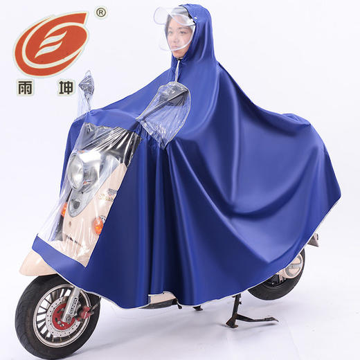 雨衣女电动车雨披电瓶车双人加大单人加厚双帽檐防雨成人男女新款 商品图3