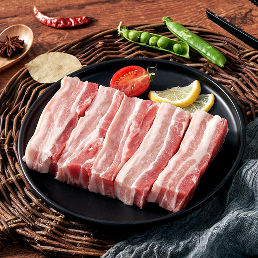 【赠送梅花肉丝100克】亚麻籽猪肉五花300克 商品图2