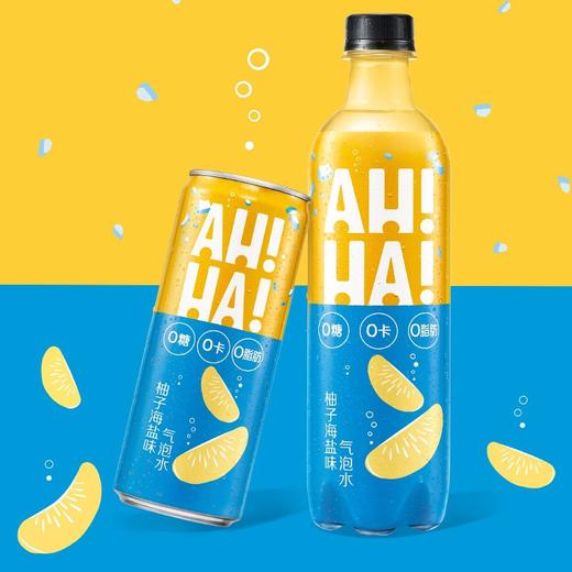小宇宙AH-HA柚子海盐味汽水   480ml*12瓶/件 商品图3