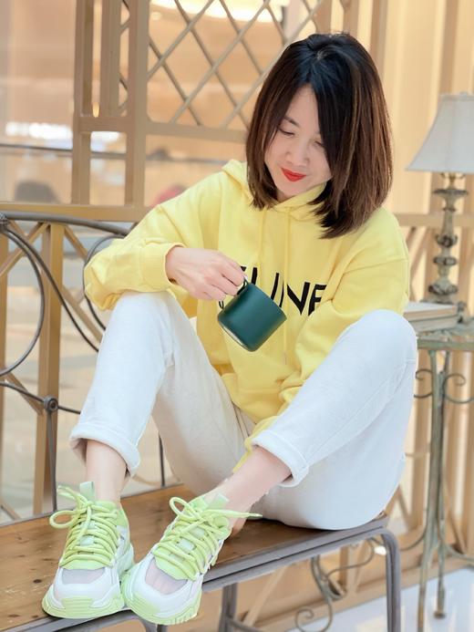 westory女鞋2021春季新款老爹鞋ins潮厚底牛皮圆头运动W21AM53171 商品图2