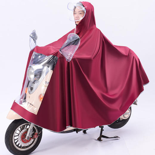 雨衣女电动车雨披电瓶车双人加大单人加厚双帽檐防雨成人男女新款 商品图11