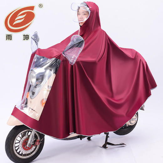 雨衣女电动车雨披电瓶车双人加大单人加厚双帽檐防雨成人男女新款 商品图2