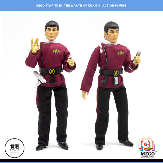 现货 Mego 星际迷航2 StarTrek 可汗之怒 斯波克 8英寸 商品图2