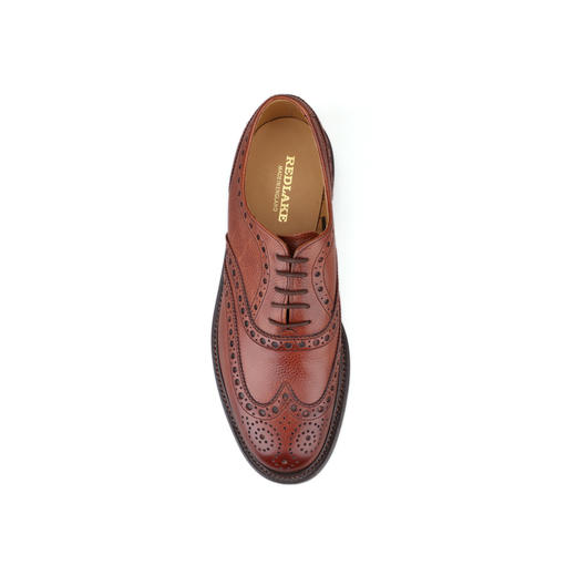 断码特价45码——英国原产翼型雕花布洛克男士牛津正装鞋Harrold 哈罗德--红棕色 商品图4