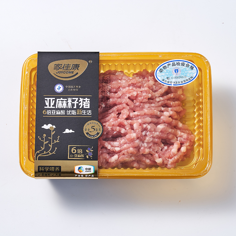 【赠送梅花肉丝100克】家佳康亚麻籽猪肉肉糜（8:2）240克