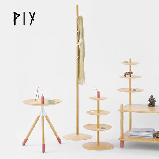 PIY实木YES衣帽架落地衣架卧室衣服架子家用简易单杆式房间挂衣架 商品图1