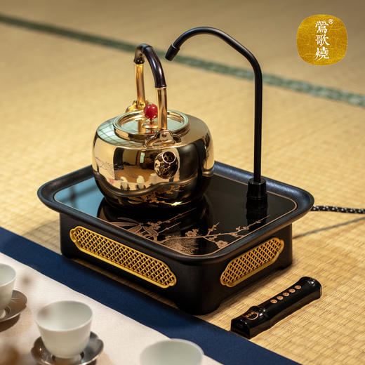 莺歌烧 金工系列长方带抽水电陶炉 商品图2