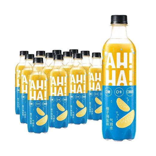 小宇宙AH-HA柚子海盐味汽水   480ml*12瓶/件 商品图0