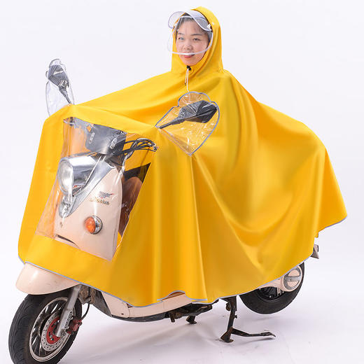 雨衣女电动车雨披电瓶车双人加大单人加厚双帽檐防雨成人男女新款 商品图10