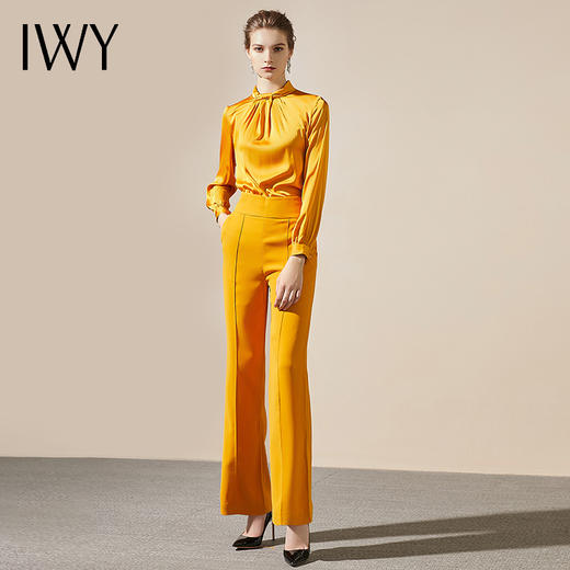 IWY/黄色职业装女正装套装英伦气质款简约办公室女款职业服装面试203100B1-Y+73P2 商品图1