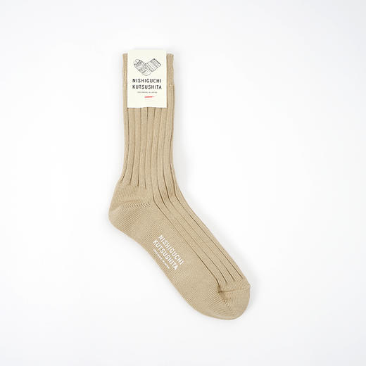 NISHIGUCHI Ribbed Socks日本70年制袜品牌埃及棉螺纹男女袜 商品图2