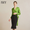 IWY/ 绿色衬衫黑色半裙套装气质百搭衬衣203104B1+193078S2 商品缩略图1