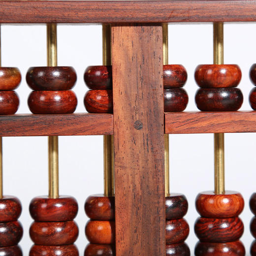 大红酸枝老式送礼算盘红木摆件19档长款 商品图5