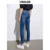 VIMAGE纬漫纪品牌女装百搭显瘦修身弹力小脚牛仔裤VA2105105 商品缩略图3
