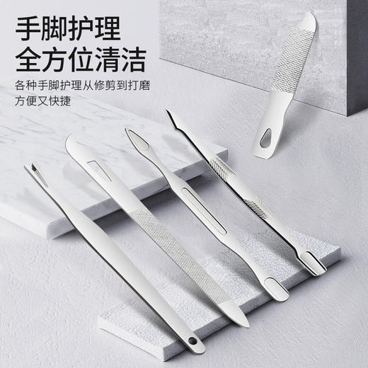 【不锈钢指甲刀套装】不锈钢指甲刀套装 家用去死皮修甲指甲钳居家日用 商品图6
