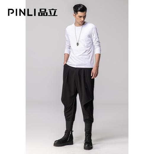 PINLI品立收脚哈伦休闲长裤男装新款高街ins潮B212517360 商品图2