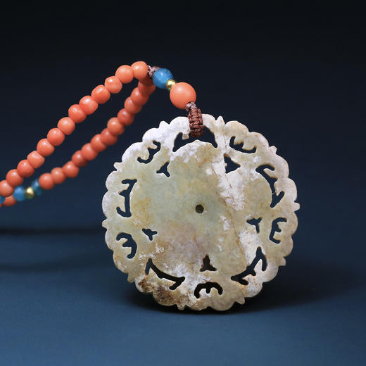 明代和田玉梅花佩“晴雪”项链 商品图2