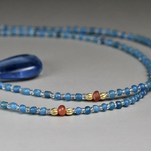 中古琉璃坠“听涛”项链 商品图5