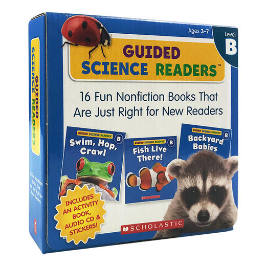 学乐指导性科学读本B级16册套装 儿童英语启蒙读本 英文原版 Guided Science Readers Level B 英文版进口科学绘本分级阅读书籍 商品图0