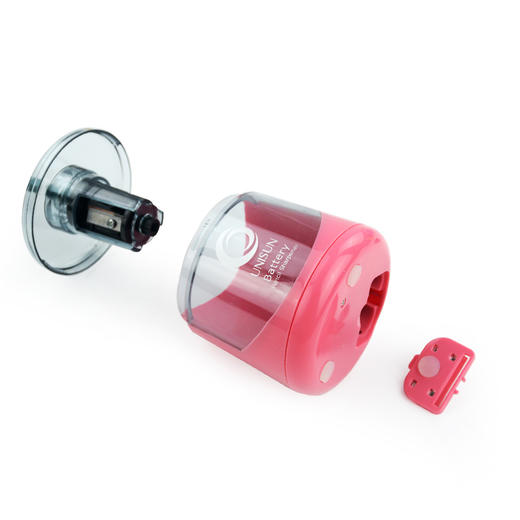 UNISUN电动转笔刀儿童小学生专用铅笔刀耐用 送电池*2+刀头 商品图1