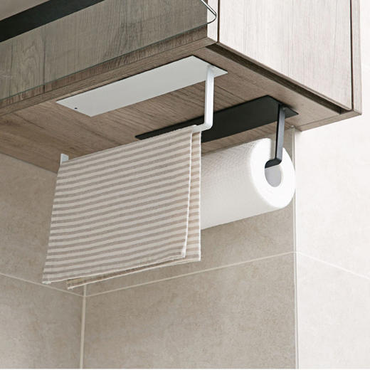 创意壁挂纸巾架 免打孔浴室厨房置物架用纸架纸巾卷纸筒居家日用 商品图1