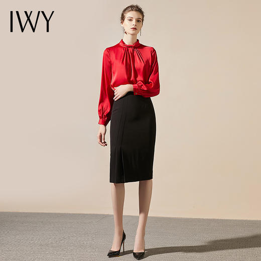 IWY/西装衬衫裙正装轻熟霸气修身高端女款时装款上班职业女装显高203100B1+193078S2 商品图3