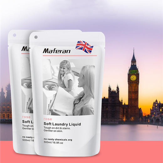 美芙然玫瑰柔顺洗衣液500ml【LY】 商品图1