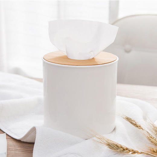 【木盖桌面抽纸收纳盒】木盖桌面抽纸收纳盒北欧风纸巾盒家用客厅长方形居家日用 商品图8