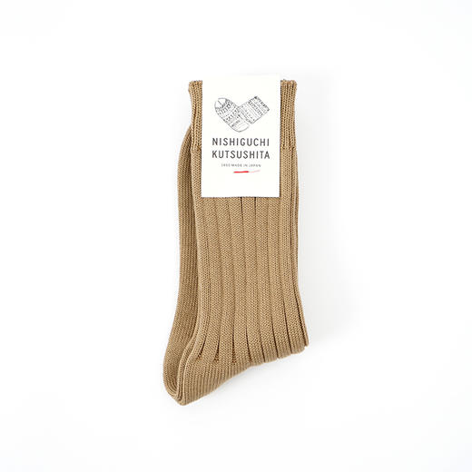 NISHIGUCHI Ribbed Socks日本70年制袜品牌埃及棉螺纹男女袜 商品图4