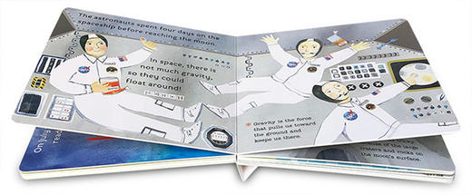 你好科学小世界 登月 英文原版 Hello World Moon Landing 幼儿英语启蒙认知纸板书 科普百科绘本 英文版进口原版书籍 商品图1