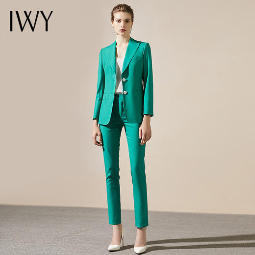 IWY/时尚绿色西装套装职业装CP9198 商品图0