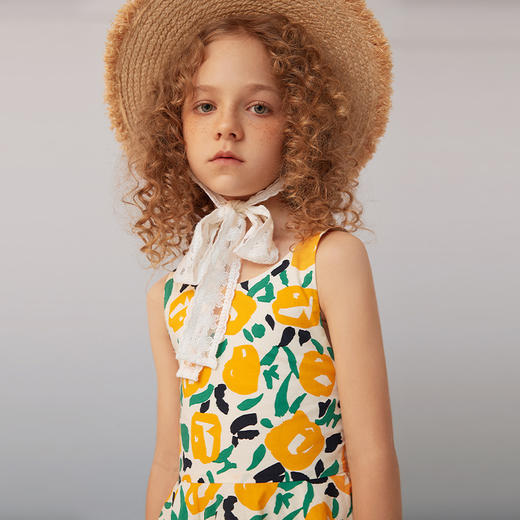 【纯棉无袖露背裙】2021夏季新款童装碎花连衣裙女童无袖吊带裙子 商品图2