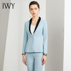 IWY/淡蓝色长袖西装长裤套装CP711