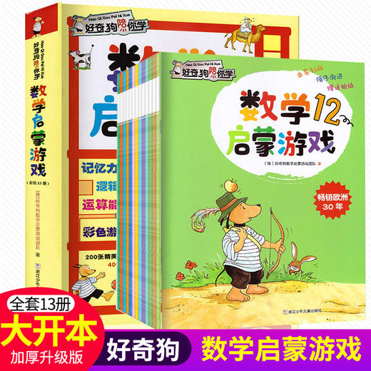 好奇狗陪你学：数学启蒙游戏套装全13册 专注力训练书3-6岁儿童益智书 商品图0