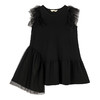 【纯棉不对称礼裙】童装不规则荷叶边黑色连衣裙女童2021夏百褶裙子 商品缩略图6