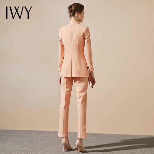 IWY/香槟粉西服套装女正装气质款复古工装洋气端庄高定白领时尚ol203132C1+P1 商品图3