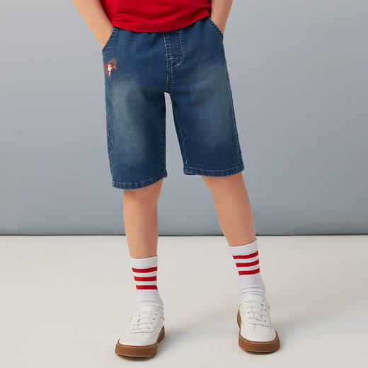 【水洗牛仔短裤】童装牛仔短裤裤男童2021夏季新款五分中裤 商品图1