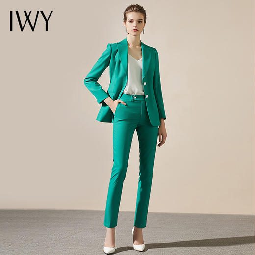 IWY/时尚绿色西装套装职业装CP9198 商品图1