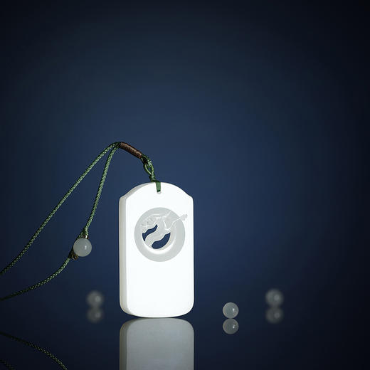 和田玉白玉鹿游仙踪玉牌 细腻糯白 温润灵动 商品图5