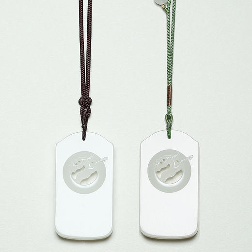 和田玉白玉鹿游仙踪玉牌 细腻糯白 温润灵动 商品图9