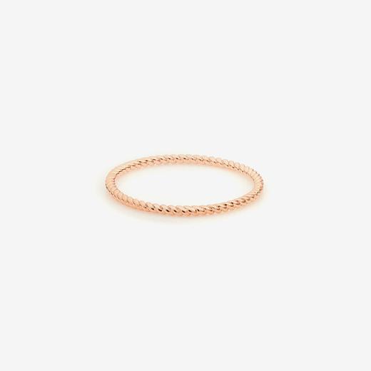 订购10周到｜Otiumberg-Gold Twisted-细花纹 戒指（玫瑰金）［英国设计师］ 商品图0
