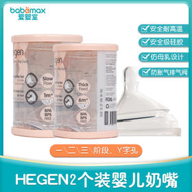 hegen宽口径奶嘴（两只装）（1~3阶段/Y字孔）