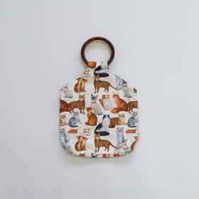HUJI祤集Amber手提包插画猫猫图