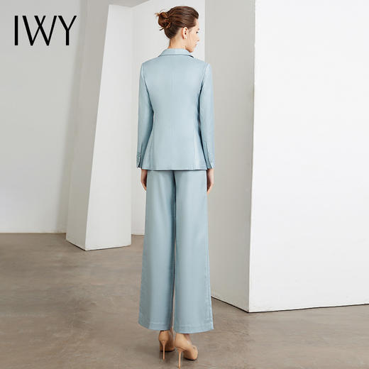 IWY/蓝色职业西装套装女时尚气质小个子修身显瘦腰带名媛商务上班正装CP650【含腰带】 商品图3