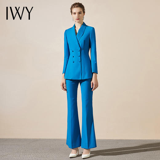 IWY/春秋时尚总裁蓝色西装套装气质洋气青果领商务正装203133C1+203133P3 商品图2
