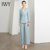 IWY/蓝色职业西装套装女时尚气质小个子修身显瘦腰带名媛商务上班正装CP650【含腰带】 商品缩略图1
