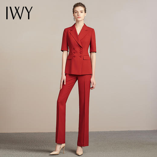 IWY/新品红色短袖西装裤子套装212099C1+P6 商品图4