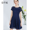 EITIE爱特爱女装夏季新品优雅蕾丝钩花皱褶A字裙中腰连衣裙5707412 商品缩略图1