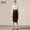 IWY/ 时尚圆领休闲长袖百搭系带衬衫女气质显瘦职业装正装鱼尾裙工作服203082B1+203100S1 商品缩略图0